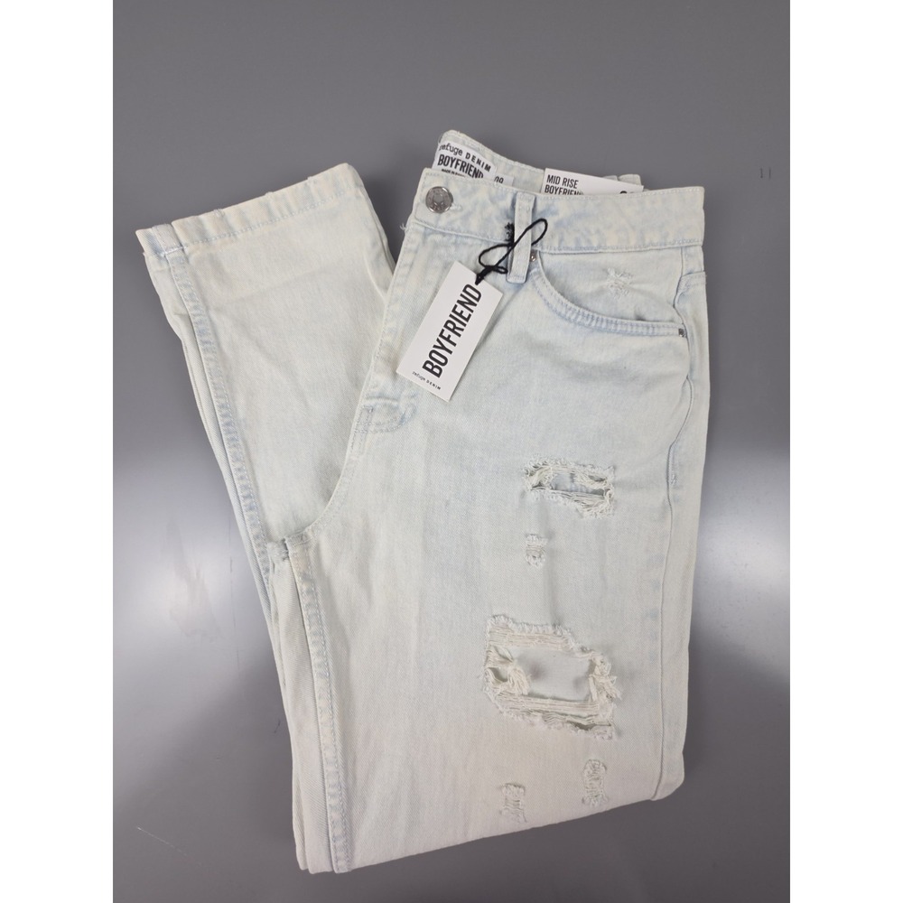 Refuge Denim Midrise Boyfriend Jeans Sz 9 NWT Destructed Juniors